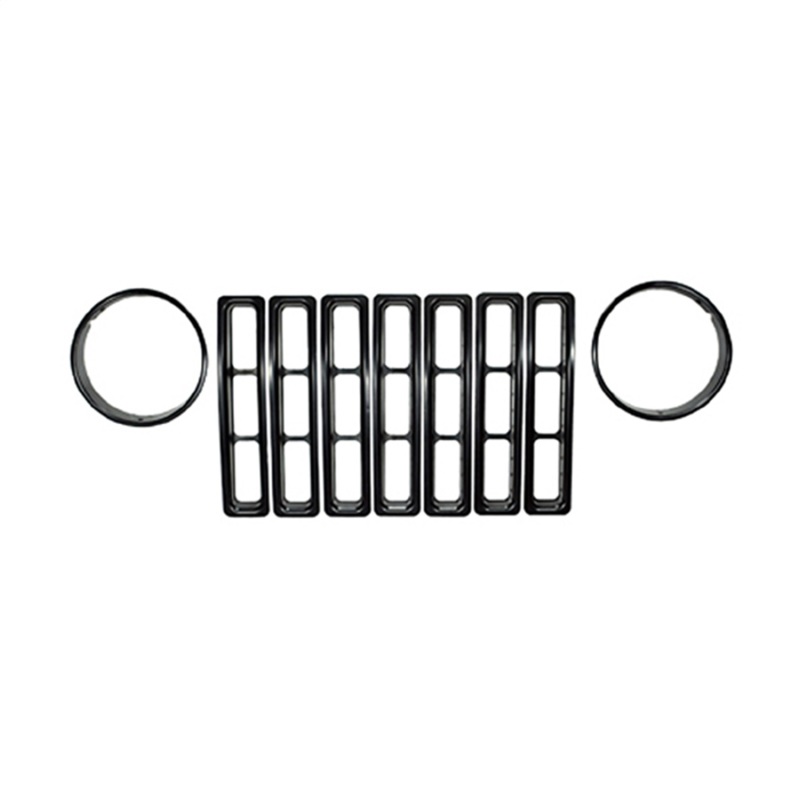 Jeep Wrangler Light Bezels - Rugged Ridge - Black - `97-`06